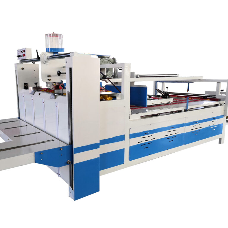 Semi automatic carton box folder gluer / straight line gluing machine folder gluer machine