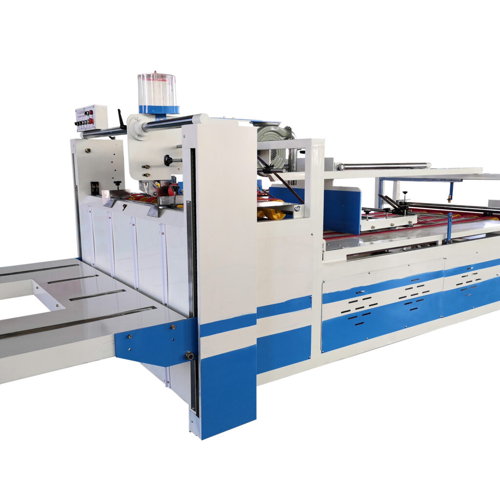 Used Carton Box Semi Auto Folder Gluer Machine For 3 5 7 Ply Corrugated Paper folder gluer machine