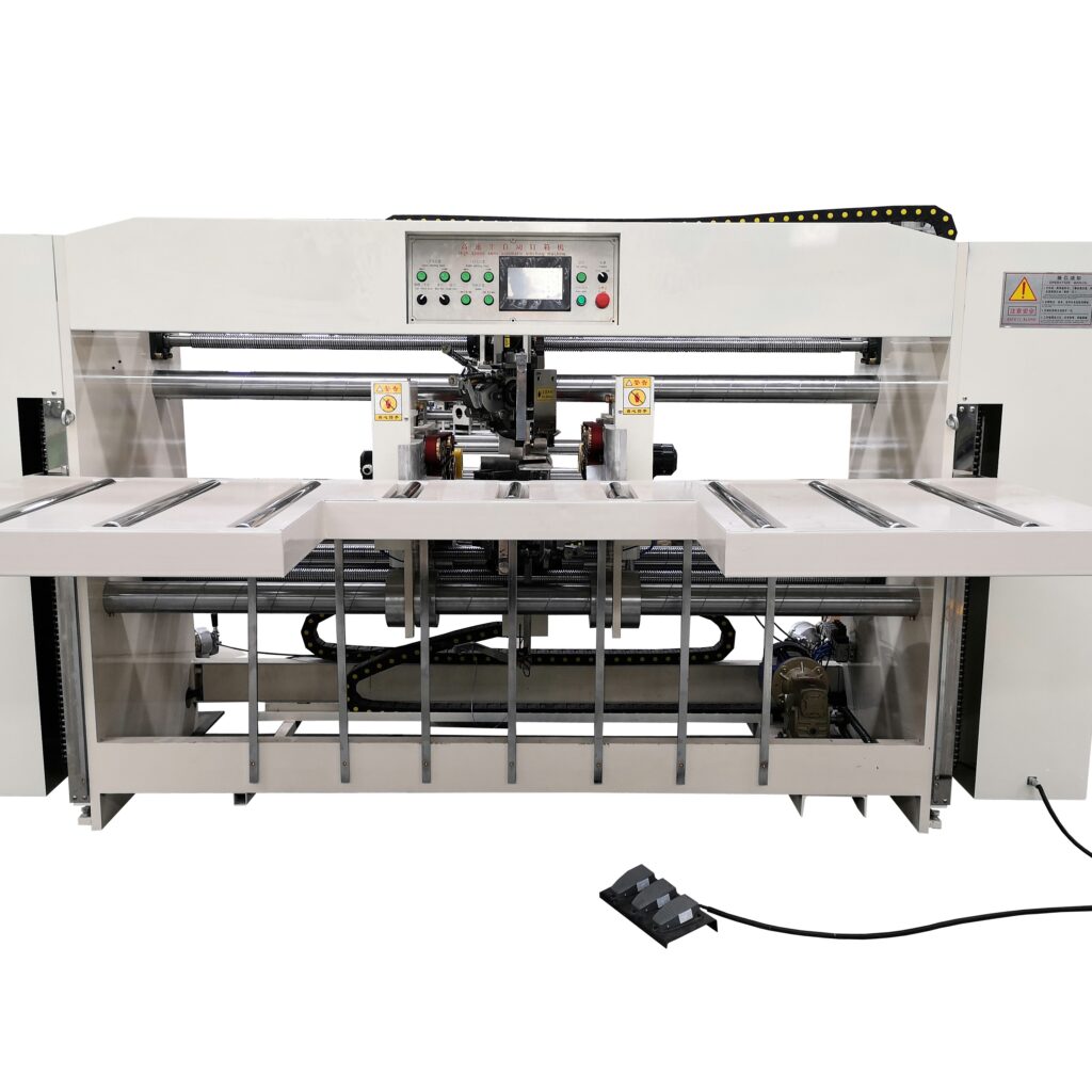 Corrugated paper carton box making machine semi automatic feeder stitch stitching machinery stitching/nail machine