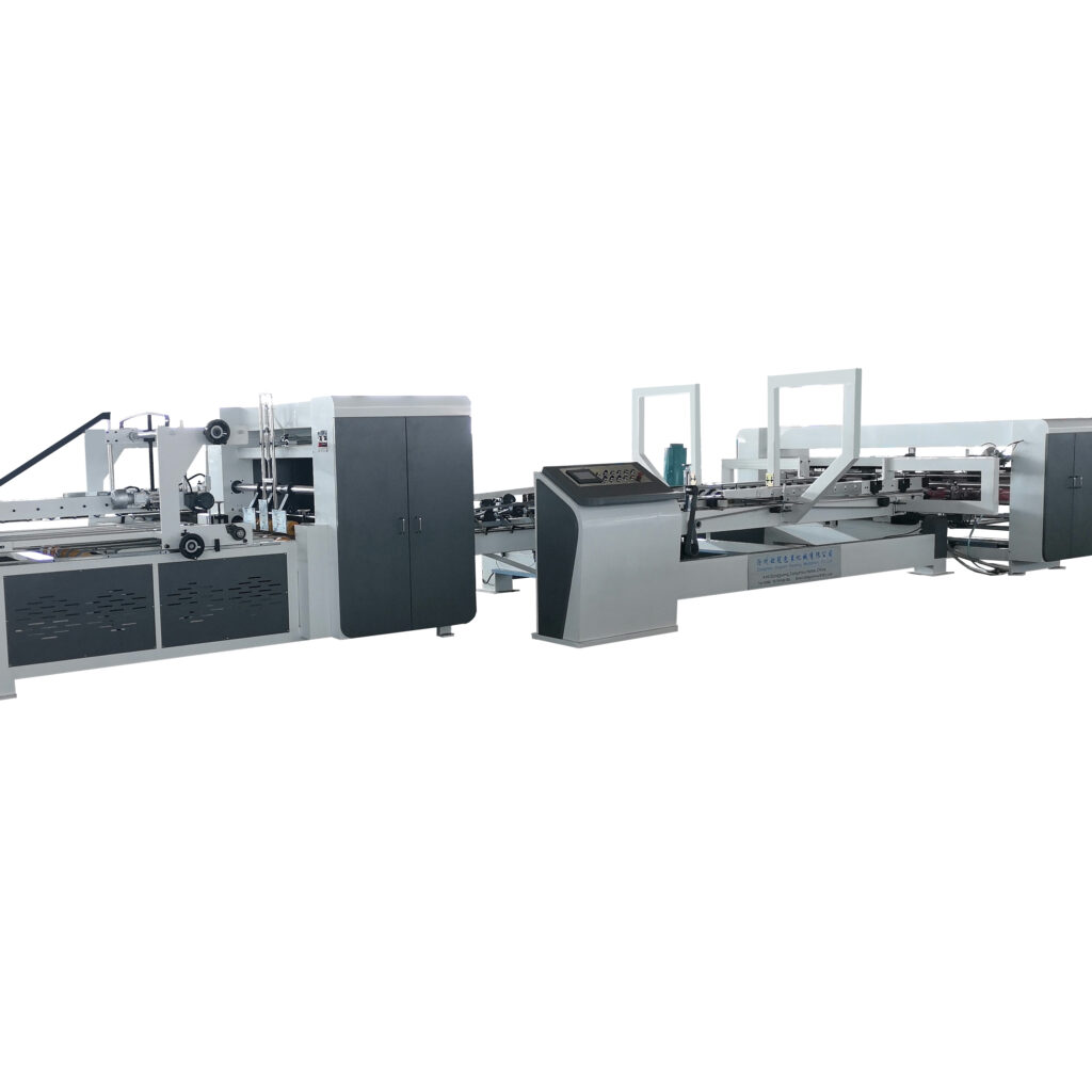 automatic carton box paperboard corrugated box folder gluer making machine folder gluer machine