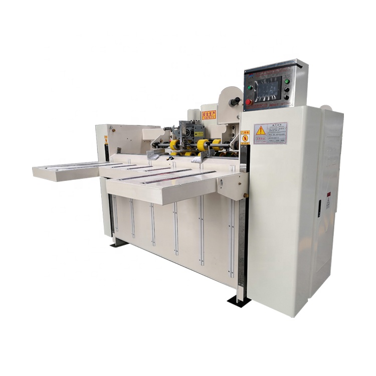 Computer operate single piece joint corrugated semi-auto carton box stitcher machinery stitching/nail machine