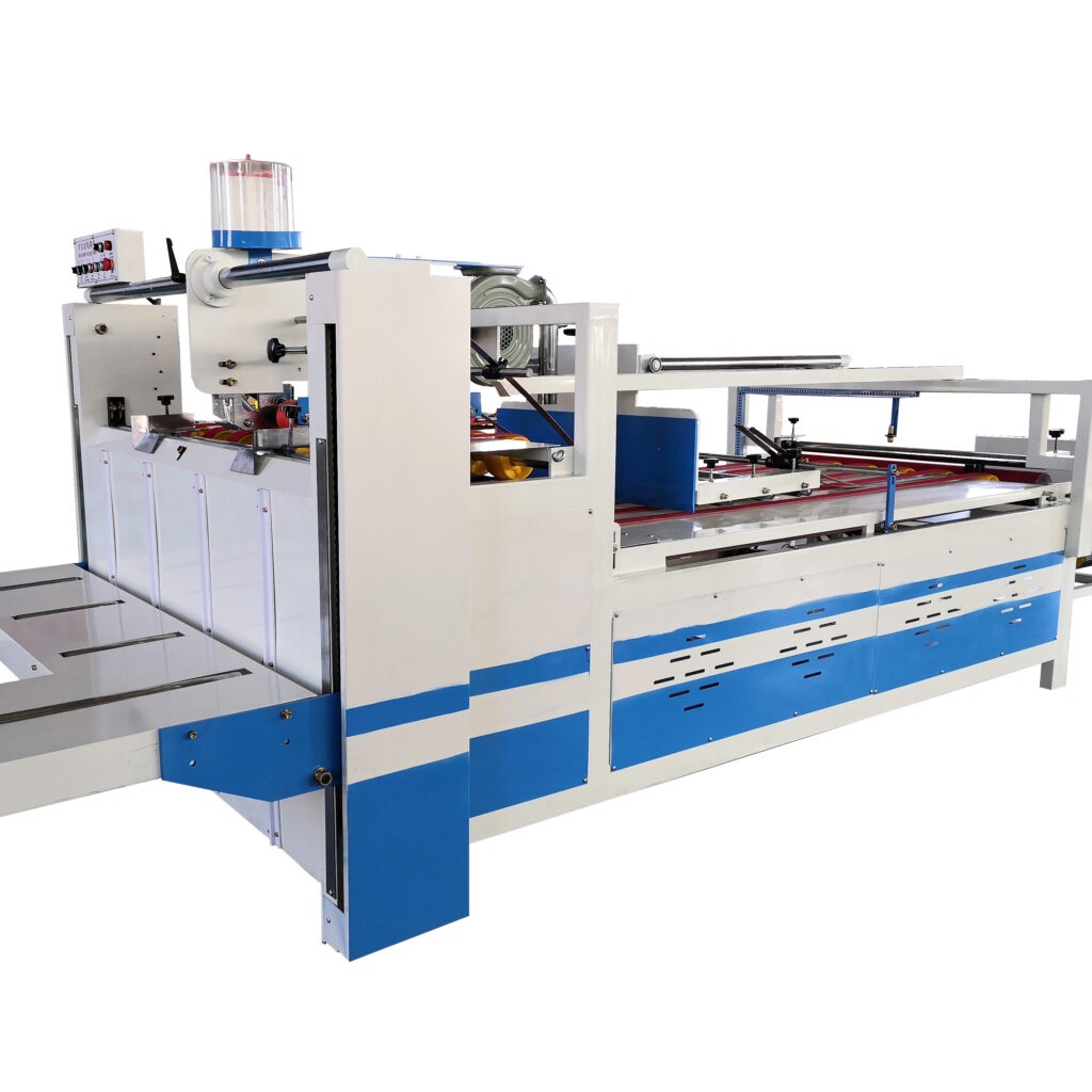 corrugated carton box semi-automatic folder gluer / caja de carton que hace la maquina folder gluer machine